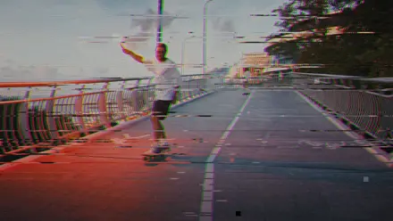 DataStorm VHS Playback preset — analog tape tracking noise and wave wobble