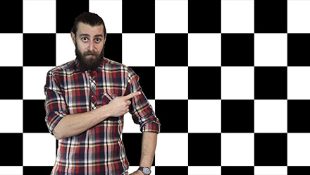 GIF with transparency — checkerboard alpha in VEGAS Pro Preview